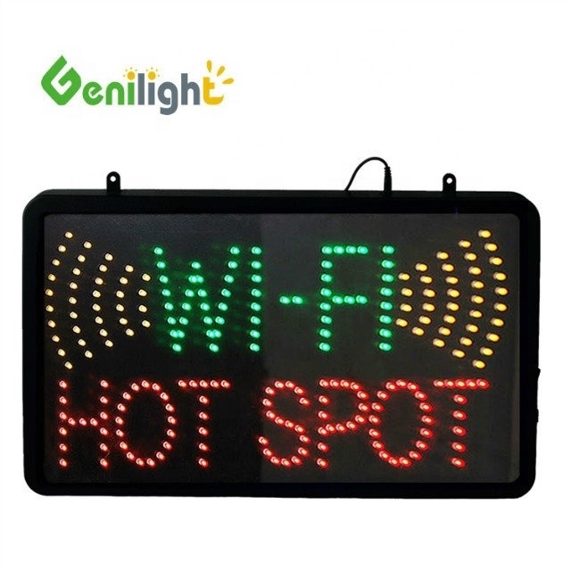 Vollfarbiges WIFI HOT SPOT LED-Offenschild mit 5mm Superhell LED zum besten Angebot