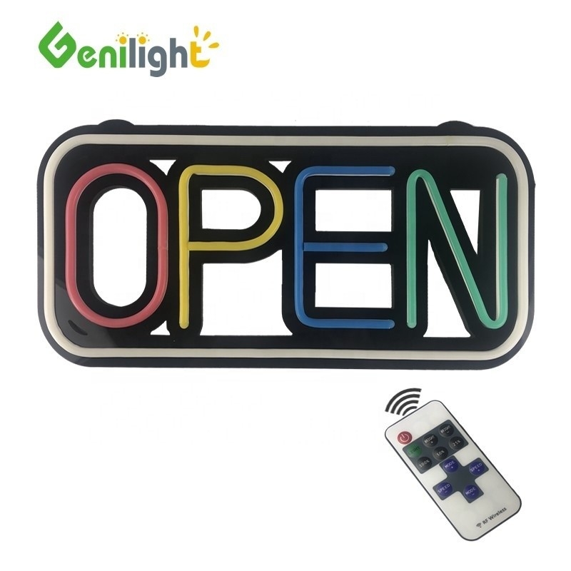AC 110 V-240 V Spannung Mehrfarbiges LED-Offene Neonschild mit Stromversorgung und kundenspezifischem Design