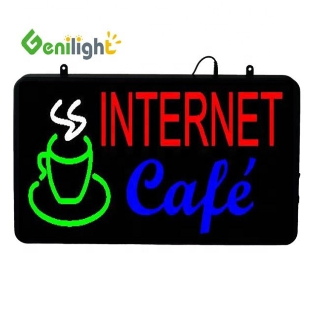 Animation Display Funktion DC 12V Indoor LED Cafe Neon Schild mit ABS Open-Mold Outframe