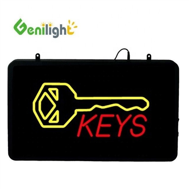 Genilight 56*33cm LED-Neonschild mit Schlüssel-Logo Die perfekte Ergänzung für Ihre Schaufensterpräsentation