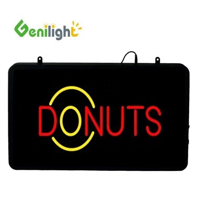 Genilight 56*33cm Elektronische DC12V Donuts Animation LED Neon Schild für Nachtischladen