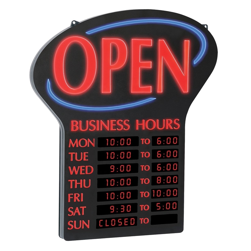 Verbrauch Genilight GLT-LSN6050H-001 Rotblau Farbe Neon Offene LED-Schild mit Stunden