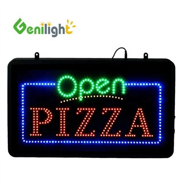 ABS-Open-Mold LED-Pizza-Schild für Innenräume Genilight 22 * 13 Zoll DC12V CE und RoHS zertifiziert