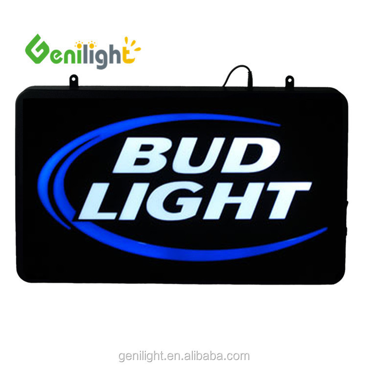 Rechteckig eigenes Logo Licht Bier hängendes LED Neonlicht Schilder mit 12V Eingangsspannung