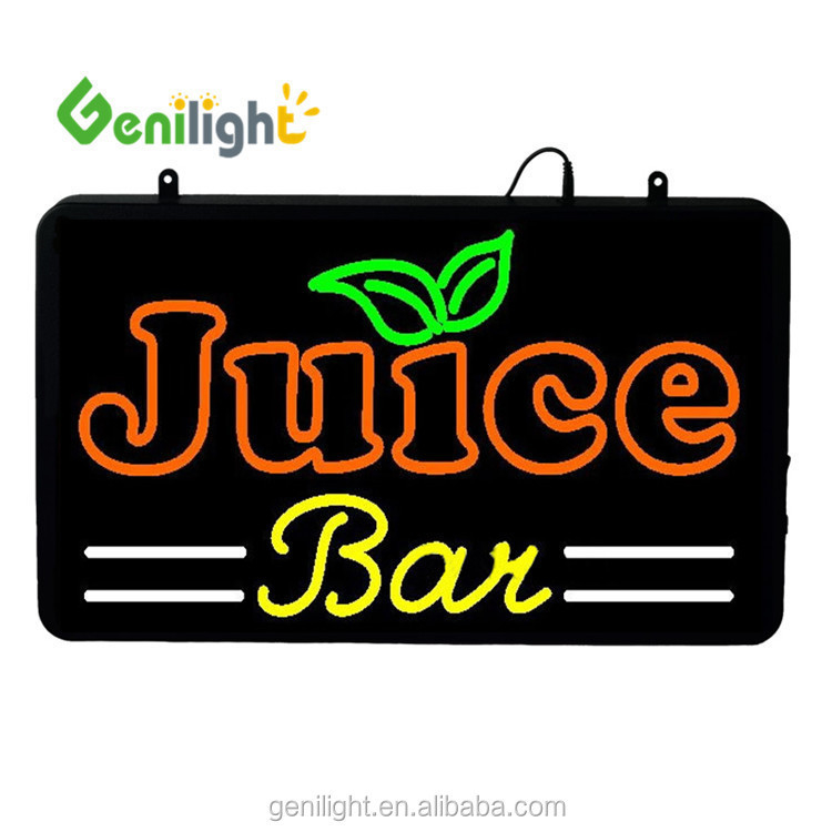 GLT-LSN5633-016 Juice Bar Neon Werbefensterschild mit 5 mm oder 8 mm LED-Lichtquelle