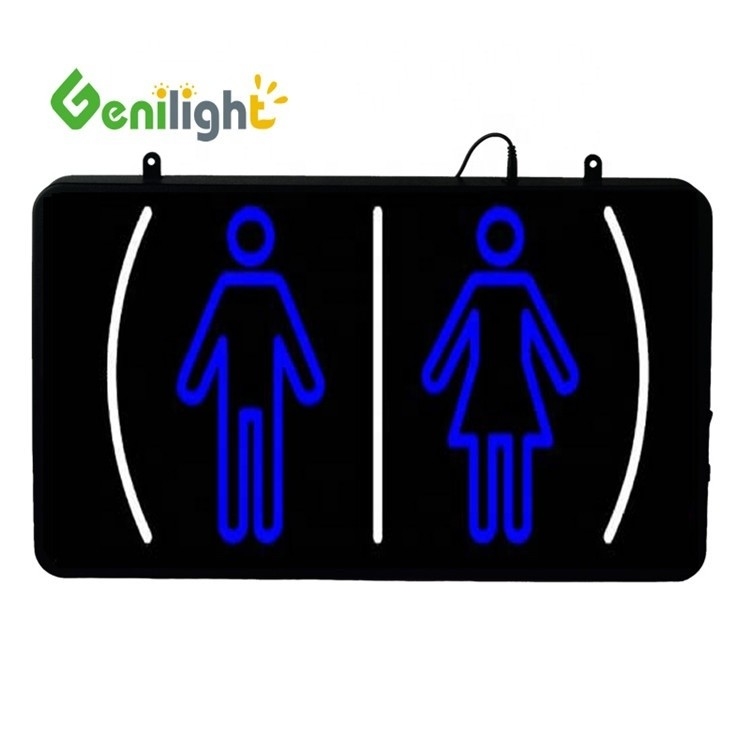 Unisex GLT-LSN5633-046 Männliche Damen Toilette Toilette Waschraum LED-Schild mit 5 mm Helligkeit LED